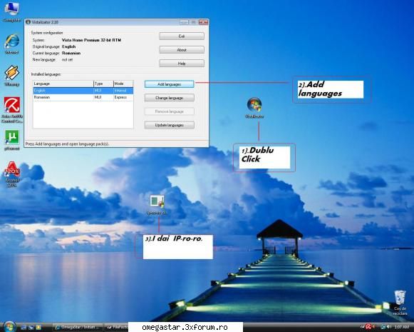 descarcati programele   -   

3.) urmati pasi din programe merg doar pe windows vista


 

in caz ca